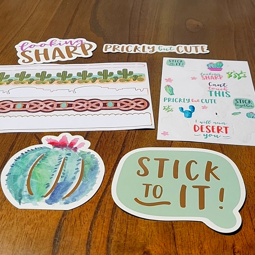 Cactus Themed Sticker Pack